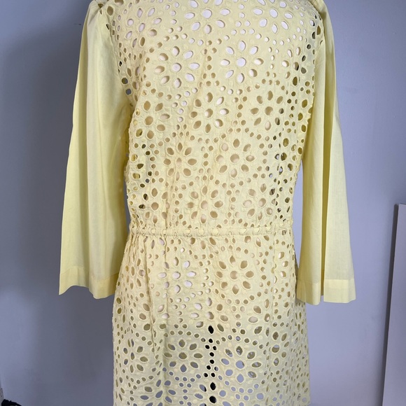 CATHERINE MALANDRINO EMELIA EYELET PEPLUM TUNIC SIZE M EXCELLENT CONDITION - Picture 4 of 11
